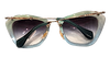 Miu Miu Italy. Vintage Light Green Glitter Acetate Frames With Black Gradient Lenses