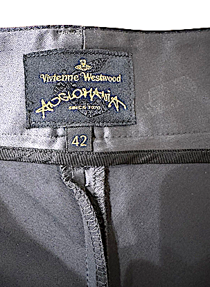 Vivienne Westwood UK. Anglomania  Steel Gray Tube Pipe Pants