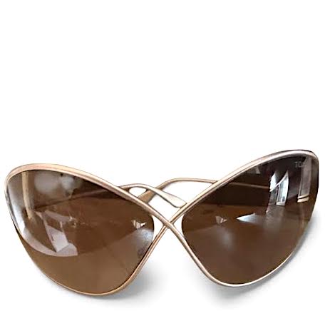 TOM FORD NY. Vintage Silver Frame, Gradient Lenses Sunglasses