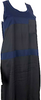 JIL SANDER. New. Black Blue Cotton Silk Sheath Dress