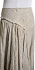 Forme D’Expression Italy. Linen/cotton beige white layered raw edge Skirt