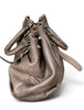 Marni ITALY. Mauve Brown Leather Shoulder Bag with Silverplated Hardware