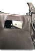 Marni ITALY. Mauve Brown Leather Shoulder Bag with Silverplated Hardware