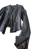 10SEI00TT0 Dieciseizerootto. Italy. Giacca Crust Brown Leather Layers Blazer