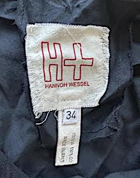 Hannoh Wessel France/Italy. NEW W/O TAGS. Black Cotton Dress
