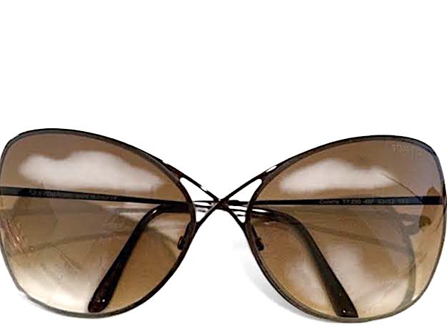 TOM FORD. Vintage Brown Gradient Lens Sunglasses w/Case