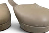 Marni Italy. Gray Leather Wedge Heels w/Strap SZ 38