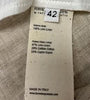 Forme D’Expression Italy. Linen/cotton beige white layered raw edge Skirt
