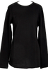 COMME des GARCONS JAPAN. TRICOT. Black Rib Switching Wool Knit