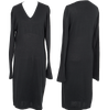 Yohji Yamamoto Japan. Y's Black V-neck Knit Dress
