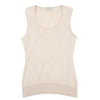 JOHN SMEDLEY LONDON. Beige Cotton Knit Sleeveless Shirt