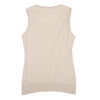 JOHN SMEDLEY LONDON. Beige Cotton Knit Sleeveless Shirt