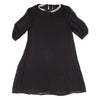 COMME DES GARCONS JUNYA WATANABE JAPAN. Black Semi-Sheer Pearl Neck Dress