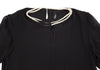 COMME DES GARCONS JUNYA WATANABE JAPAN. Black Semi-Sheer Pearl Neck Dress