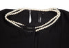 COMME DES GARCONS JUNYA WATANABE JAPAN. Black Semi-Sheer Pearl Neck Dress