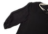 COMME DES GARCONS JUNYA WATANABE JAPAN. Black Semi-Sheer Pearl Neck Dress