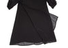 COMME DES GARCONS JUNYA WATANABE JAPAN. Black Semi-Sheer Pearl Neck Dress