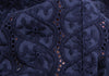 COMME des GARCONS Japan. Navy Color Flower Embroidery Linen Dress
