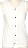 YOHJI YAMAMOTO JAPAN. Y's Inside-out embroidery White Sleeveless Top