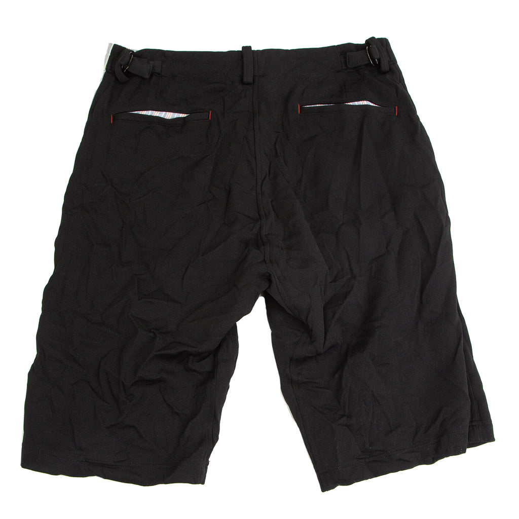 YOHJI YAMAMOTO JAPAN. Y's Striped Pocket Black Wrinkle Half Pants