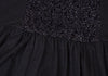 Comme des Garcons Japan. Tricot. Black Front Glitter Design Long Dress
