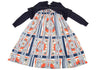 COMME des GARCONS COMME des GARCONS JAPAN. Navy/Grey Docking Dress Navy