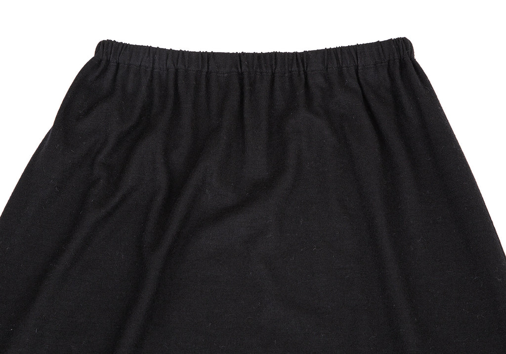 ISSEY MIYAKE JAPAN. Plantation Line. Black Long  Wool Skirt