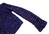 COMME des GARCONS JAPAN. TRICOT. Blue, Purple Dyed Stripe Loop Knit Jacket
