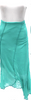 Jean Paul Gaultier Paris. Teal Viscose Blend A Line Midi Skirt