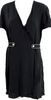 Rag & Bone NY. Black V-Neck Short Sleeve 100% Viscose Wrap Dress