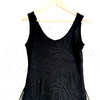 JEAN PAUL GAULTIER PARIS. FUZZI. Fuzzi Black Lace Mesh A Line Maxi Dress