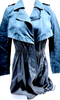 Givenchy Paris. Navy Blue Cotton, Nylon, Cupro Coat