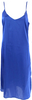 The Drop Japan. Blue Spaghetti Strap Sleeveless V Neck Slip Dress