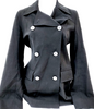Burberry UK. Black Cotton Trench Style Coat