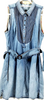 Burberry Brit UK. Cotton Belted Denim Sleeveless Dress