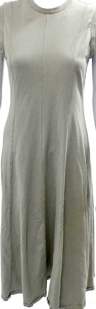 Calvin Klein NYC. Light Khaki Color Cotton Sleeveless Midi  A-Line Tank Dress