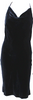 Joseph London. Blue Velour Cowl Neck Sleeveless Rayon/Silk Slip Dress