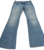 Parasuco Italy. Vintage Low Rise Y2K Blue Denim Legend Flare Jeans