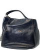 Kitamura Japan. Black Pebbled Leather Shoulder Bag w/Long Attachable Strap