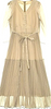 Rirandture Japan. Beige Semi Sheer Cotton/Poly Blend Dress