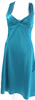 Calvin Klein NY. Vintage Teal A-Line Halter Knee Length Dress