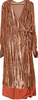 LIVIANA CONTI Italy. Velvet Long Cache-Coeur Gathered Dress