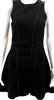 Rag & Bone NY. Black Embellished V-Neck Full Zip Fit & Flare Dress