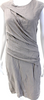 Helmut Lang NY. Gray Silk Sheath Midi Dress