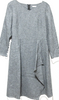 UNTITLED JAPAN. Gray Long Sleeve Knee-Length Ruffled Dress