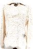 DOLCE&GABBANA ITALY. Vintage  Rayon Cotton Cream Lace with Big Silver Buttons Top/Coat