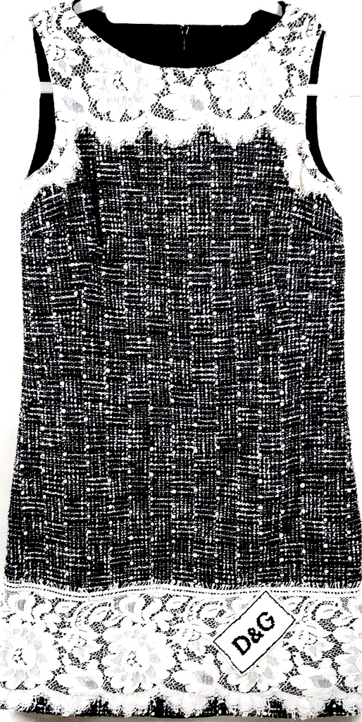 DOLCE&GABBANA  ITALY. Logo Cotton Nylon Rayon Long Tunic/Mini Dress