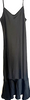 LATTELIER.  Black Midi Length Slip Dress