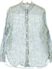 23ku MY STANDARD JAPAN. WhitexBlack Stripe Pattern Button Down Long Sleeves Casual Shirt