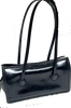 Marge Sherwood SEOUL SOUTH KOREA. Black Leather Semi Distressed Leather Medium Shoulder Bag